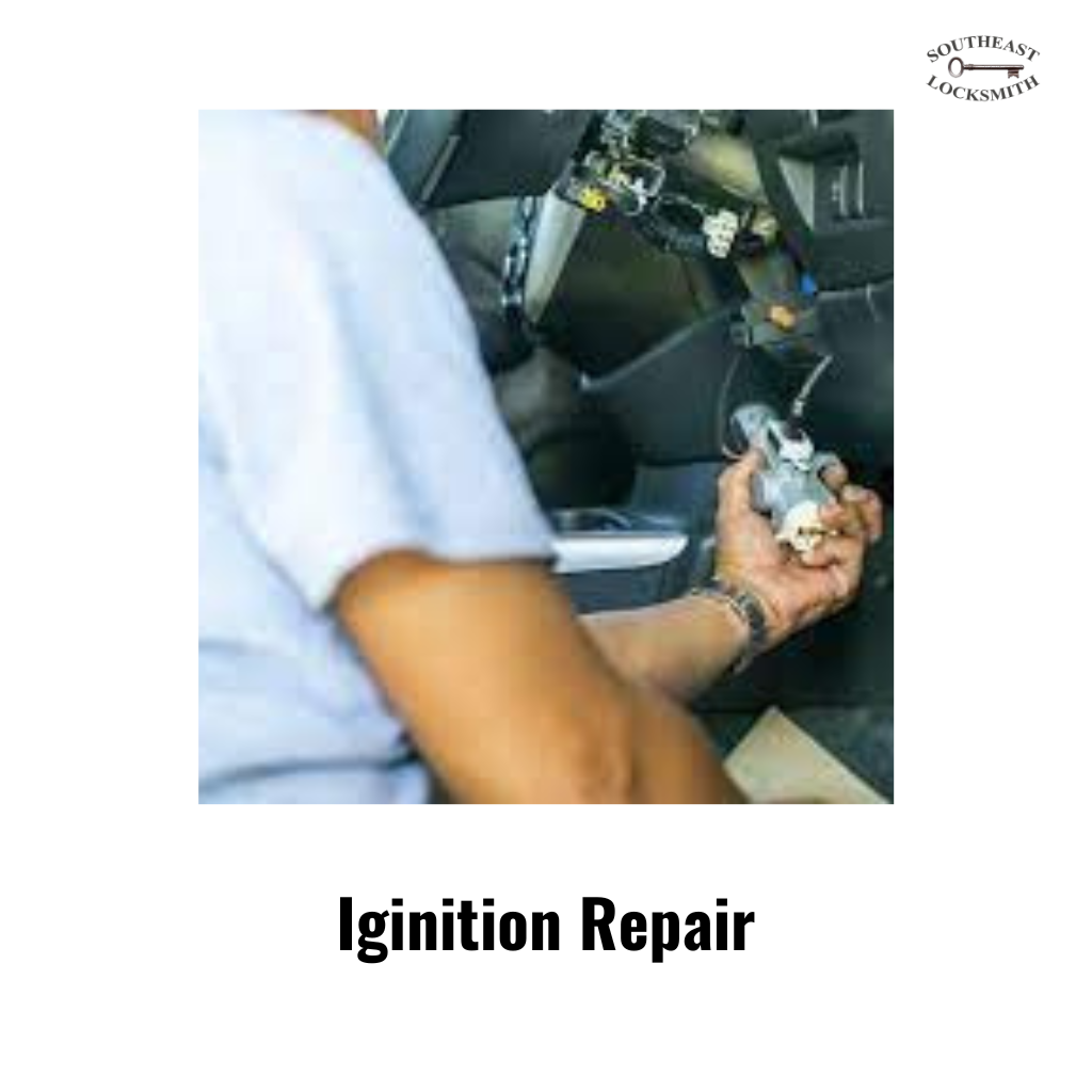 Locksmith fixing car ignition